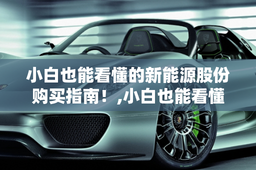 小白也能看懂的新能源股份购买指南！,小白也能看懂的新能源股份购买指南！
