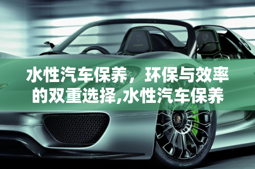 水性汽车保养，环保与效率的双重选择,水性汽车保养有必要吗