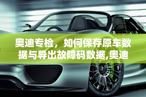 奥迪专检，如何保存原车数据与导出故障码数据,奥迪专检怎么保存原车数据，如何导出汽车故障码数据