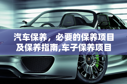汽车保养，必要的保养项目及保养指南,车子保养项目有哪些是必要的，汽车保养需要做什么