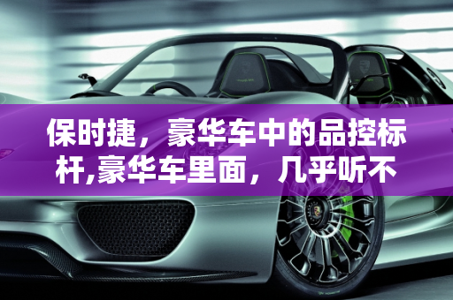 保时捷，豪华车中的品控标杆,豪华车里面，几乎听不到保时捷的负面消息，它的品控究竟怎么样