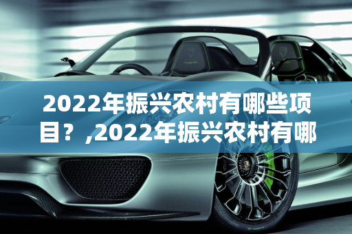 2022年振兴农村有哪些项目？,2022年振兴农村有哪些项目