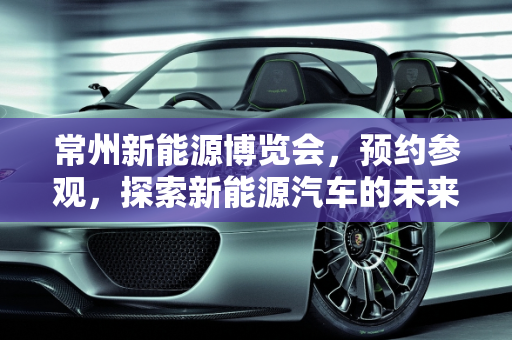 常州新能源博览会，预约参观，探索新能源汽车的未来,常州新能源博览会需要预约么,新能源汽车博览会